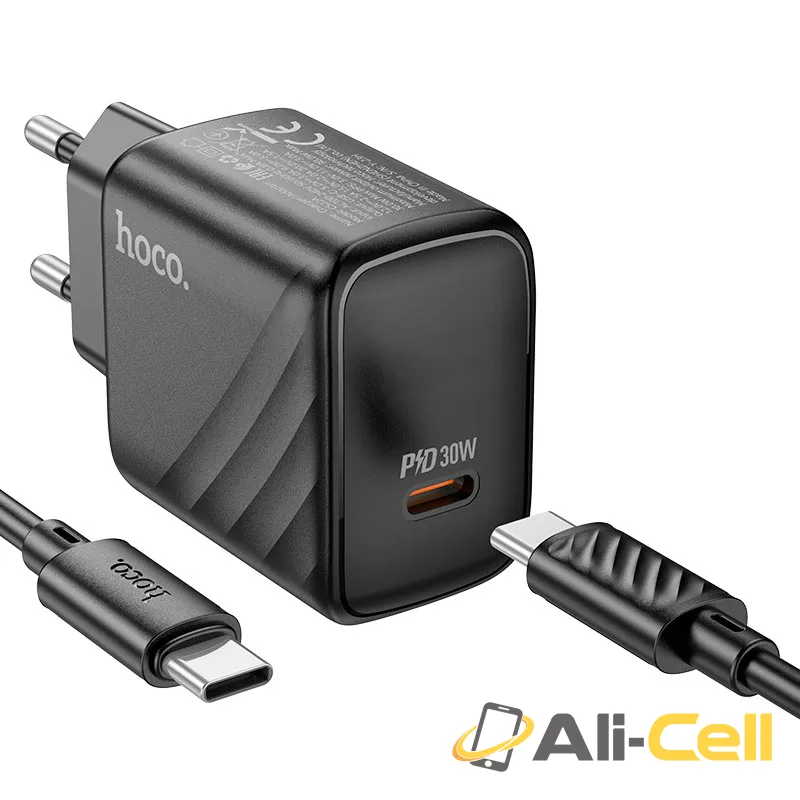 Wall charger “CS22A Value” PD30W EU cable set (Cs22a Black, Single) — 5