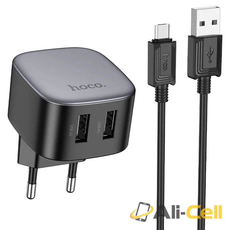 Wall charger “CS31A Wing” EU cable set (Cs31a Set Usb Musb Black, Set With Micro Usb Cable)