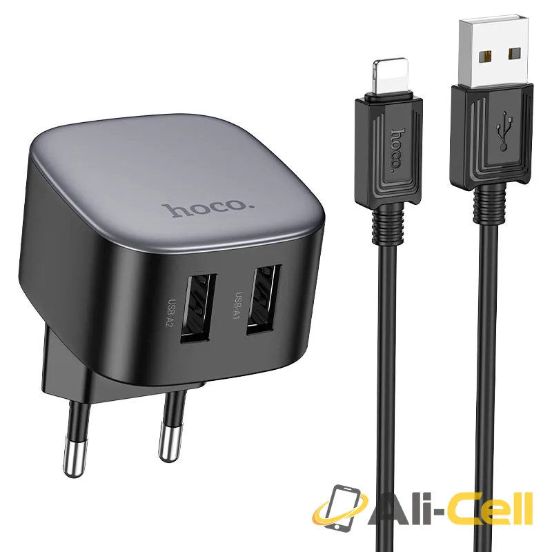 Wall charger “CS31A Wing” EU cable set (Cs31a Set Usb Ltn Black, Set With Lightning Cable)