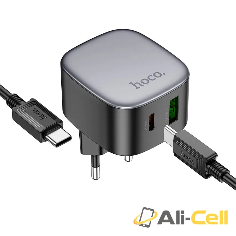 Wall charger “CS32A Rise” PD20W + QC3.0 EU cable set (Cs32a Set Tc Ltn Black, Set With Type C To Lightning Cable) — 5