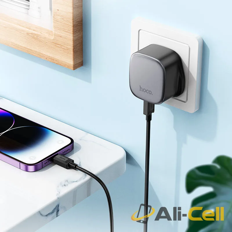 Wall charger “CS32B Rich” PD20W + QC3.0 UK cable set (Cs32b Set Tc Ltn Black, Set With Type C To Lightning Cable) — 7