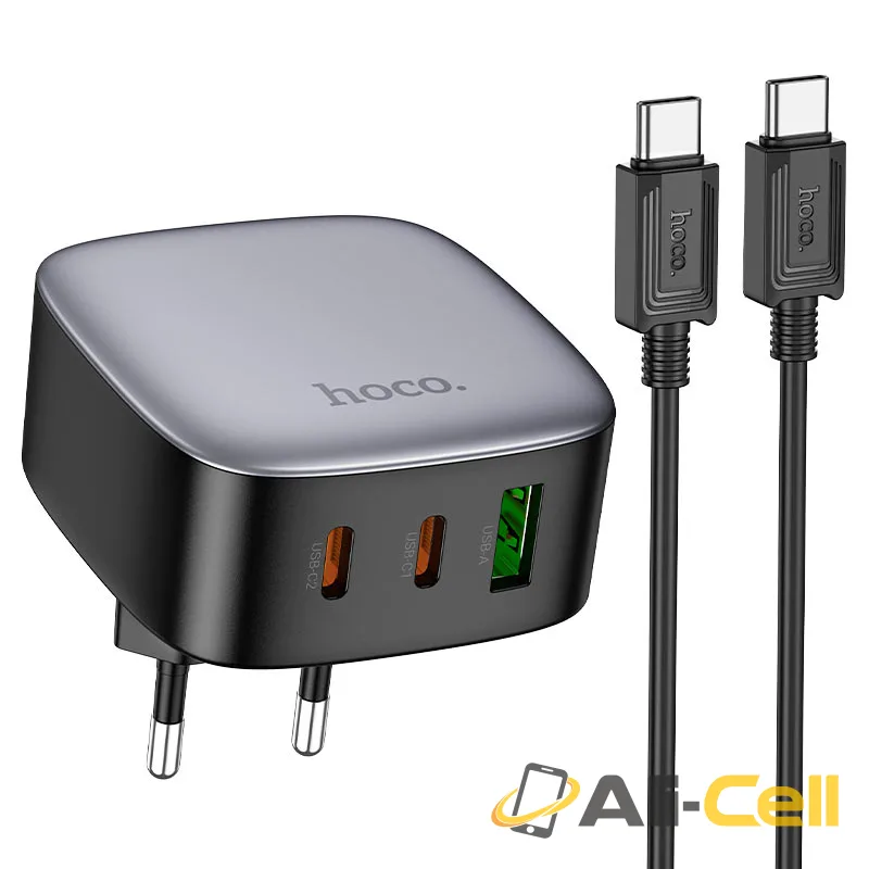 Wall charger “CS33A Amanecer” PD30W + QC3.0 EU cable set (Cs33a Set Tc Tc Black, Set With Type C To Type C Cable)