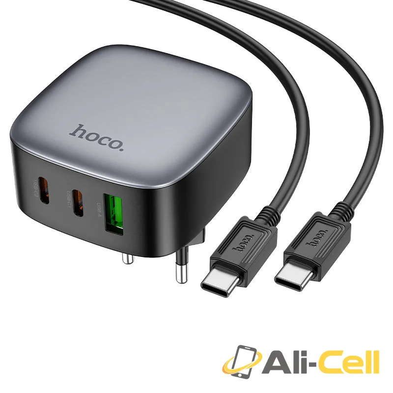 Wall charger “CS33A Amanecer” PD30W + QC3.0 EU cable set (Cs33a Black, Single) — 3