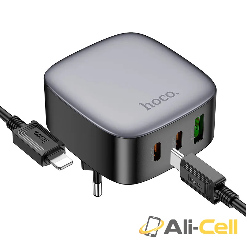 Wall charger “CS33A Amanecer” PD30W + QC3.0 EU cable set (Cs33a Black, Single) — 5