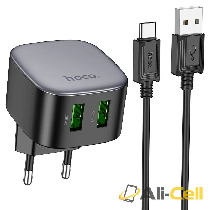 Wall charger “CS34A Rayo” QC3.0 EU cable set (Cs34a Set Usb Tc Black, Set With Type C Cable)