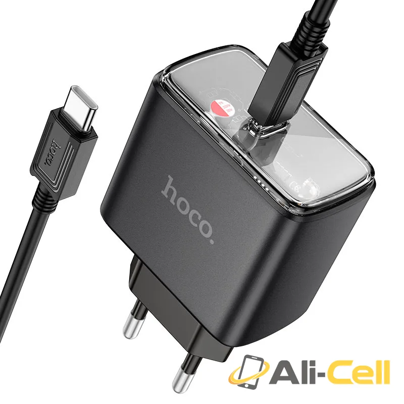 Wall charger “CS41A Smart” PD35W EU cable set (Cs41a Set Tc Tc Black, Set With Type C To Type C Cable)