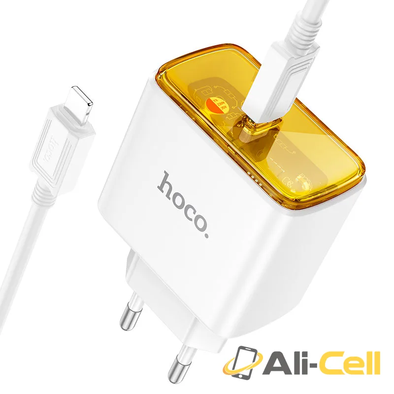 Wall charger “CS41A Smart” PD35W EU cable set (Cs41a Set Tc Ltn White, Set With Type C To Lightning Cable)