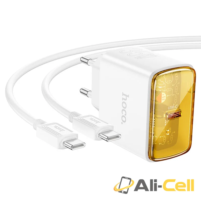 Wall charger “CS41A Smart” PD35W EU cable set (Cs41a Set Tc Ltn White, Set With Type C To Lightning Cable) — 3