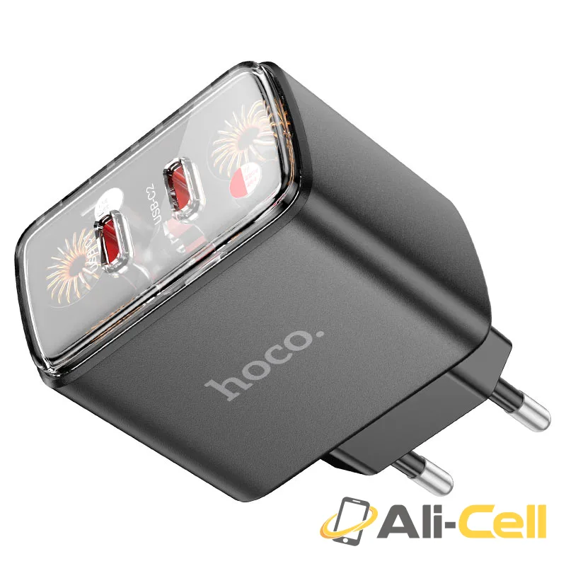 Wall charger “CS43A Smart” PD45W EU cable set (Cs43a Set Tc Tc Black, Set With Type C To Type C Cable) — 5