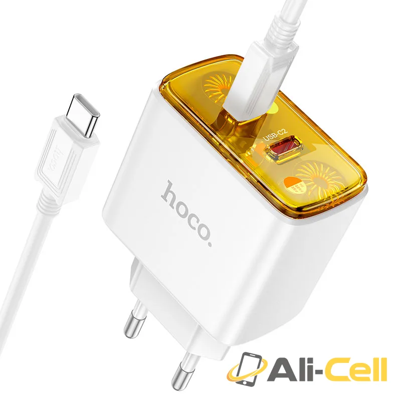 Wall charger “CS43A Smart” PD45W EU cable set (Cs43a Set Tc Tc White, Set With Type C To Type C Cable)