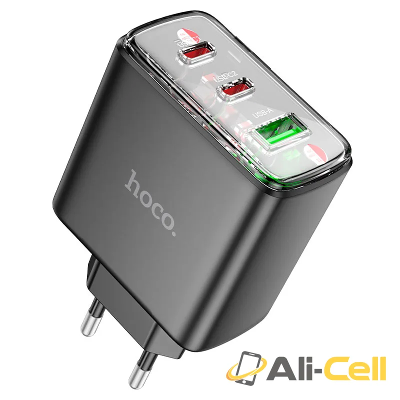 Wall charger “CS44A Smart” PD65W EU cable set (Cs44a Black, Single)