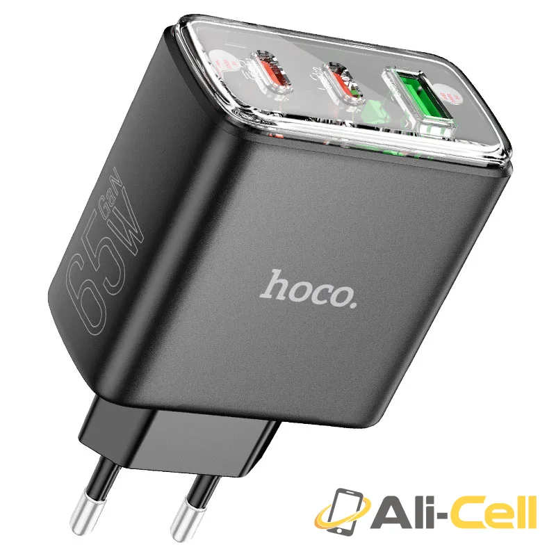 Wall charger “CS44A Smart” PD65W EU cable set (Cs44a Black, Single) — 2