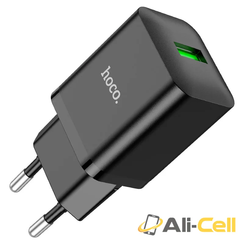 Wall charger “N26 Maxim” QC3.0 EU cable set (N26 Black, Single)