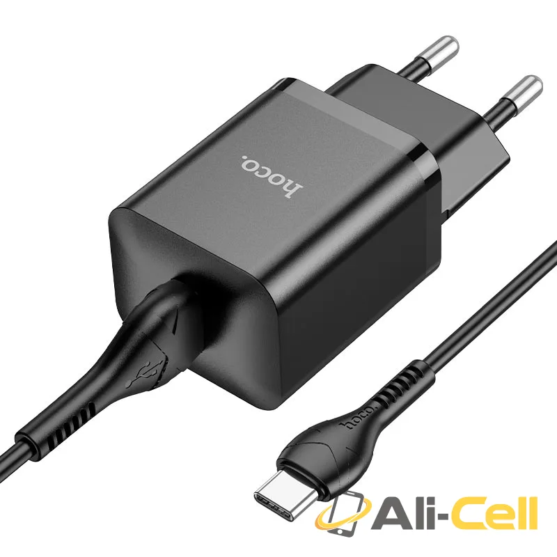 Wall charger “N26 Maxim” QC3.0 EU cable set (N26 White, Single) — 3