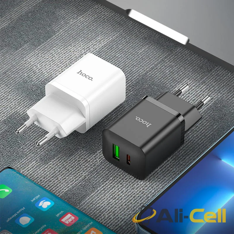 Wall charger “N28 Founder” PD20W + QC3.0 EU cable set (N28 Set Tc Tc White, Set With Type C To Type C Cable) — 7