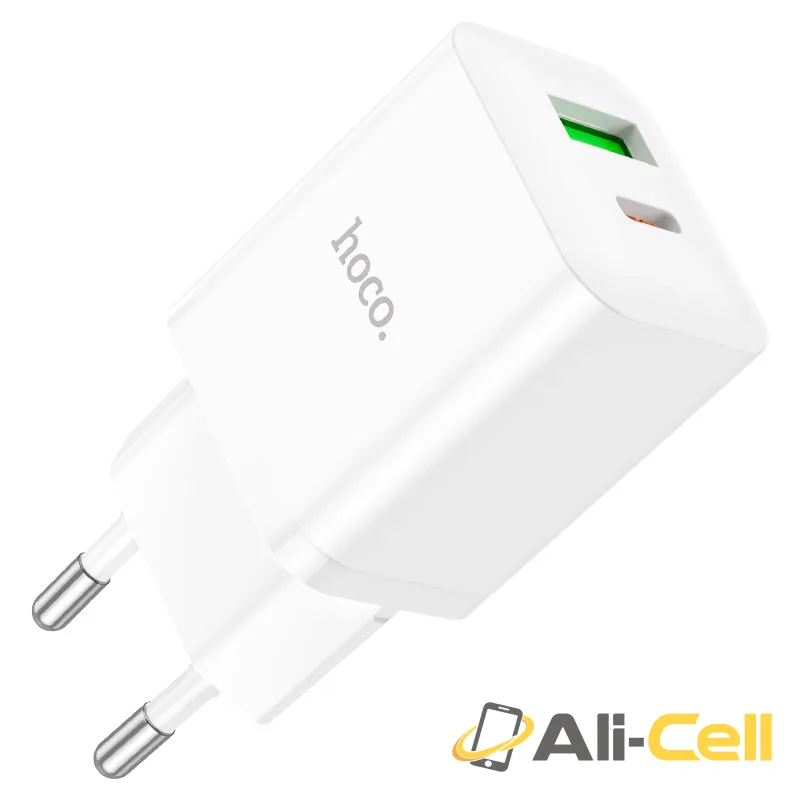 Wall charger “N28 Founder” PD20W + QC3.0 EU cable set (N28 White, Single)