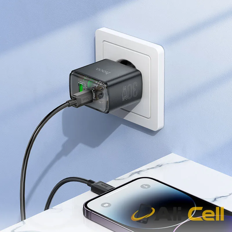Wall charger “CS42A Smart” PD30W + QC3.0 EU cable set (Cs42a Set Tc Tc Black, Set With Type C To Type C Cable) — 7