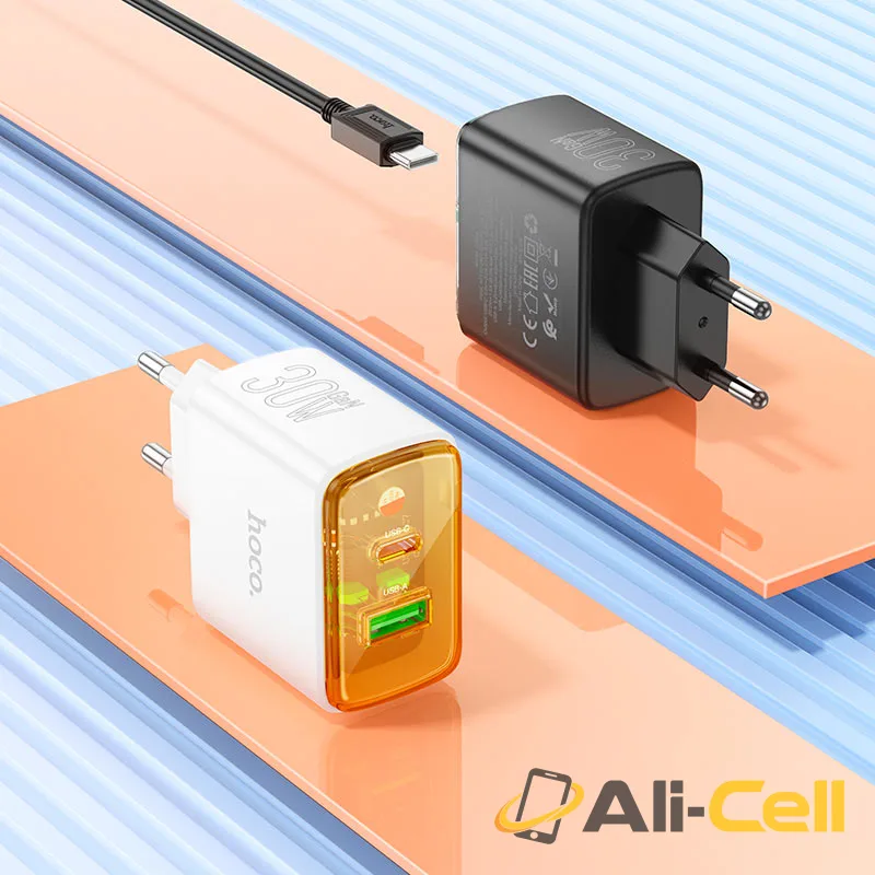 Wall charger “CS42A Smart” PD30W + QC3.0 EU cable set (Cs42a Set Tc Tc Black, Set With Type C To Type C Cable) — 8