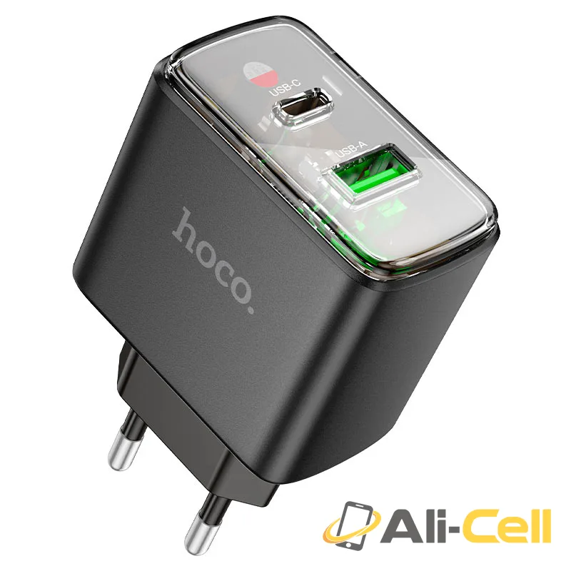 Wall charger “CS42A Smart” PD30W + QC3.0 EU cable set (Cs42a Black, Single)