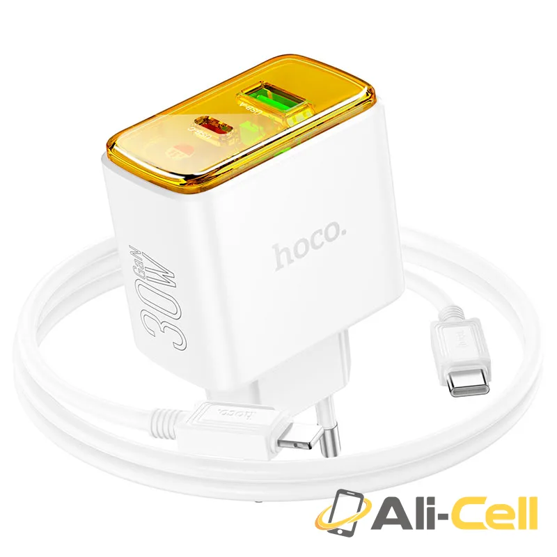 Wall charger “CS42A Smart” PD30W + QC3.0 EU cable set (Cs42a White, Single) — 5
