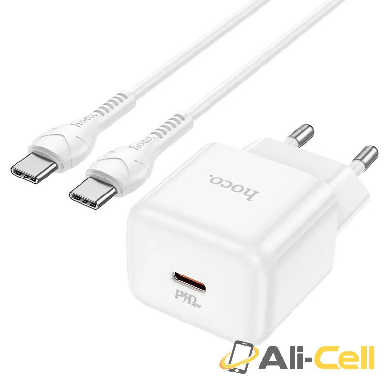 Wall charger “N32 Glory” PD30W EU cable set (N32 Set Tc Tc White, Set With Type C To Type C Cable)