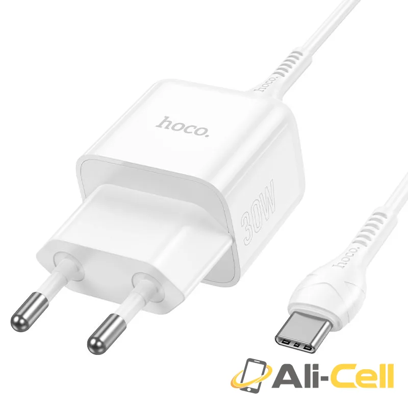 Wall charger “N32 Glory” PD30W EU cable set (N32 White, Single) — 5
