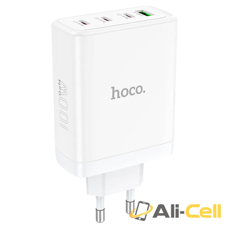 Wall charger “N31 Leader” PD100W + QC3.0 EU cable set (N31 White, Single)