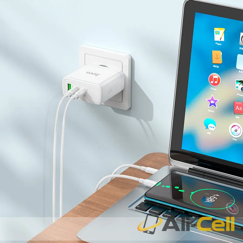 Wall charger “N30 Glory” PD65W + QC3.0 EU (N30 White) — 8