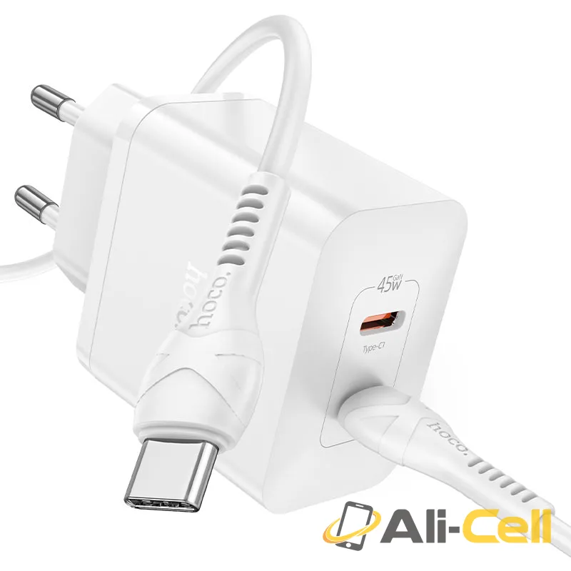 Wall charger “N35 Streamer” PD45W EU cable set (N35 Set Tc Tc White, Set With Type C To Type C Cable)