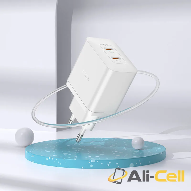 Wall charger “N35 Streamer” PD45W EU cable set (N35 Set Tc Tc White, Set With Type C To Type C Cable) — 7