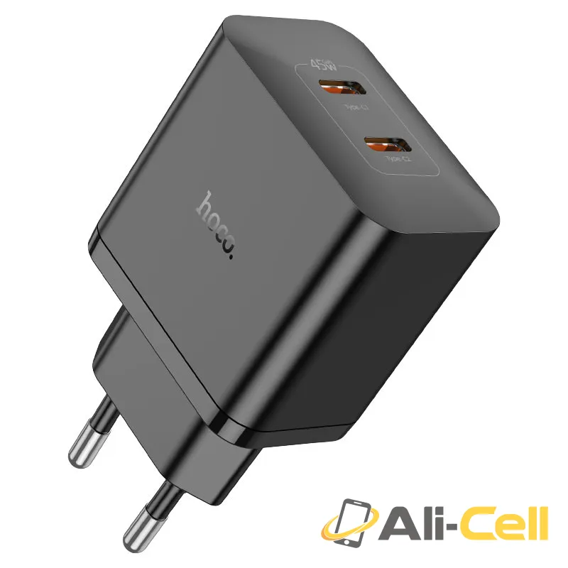 Wall charger “N35 Streamer” PD45W EU cable set (N35 Set Tc Ltn White, Set With Type C To Lightning Cable) — 2