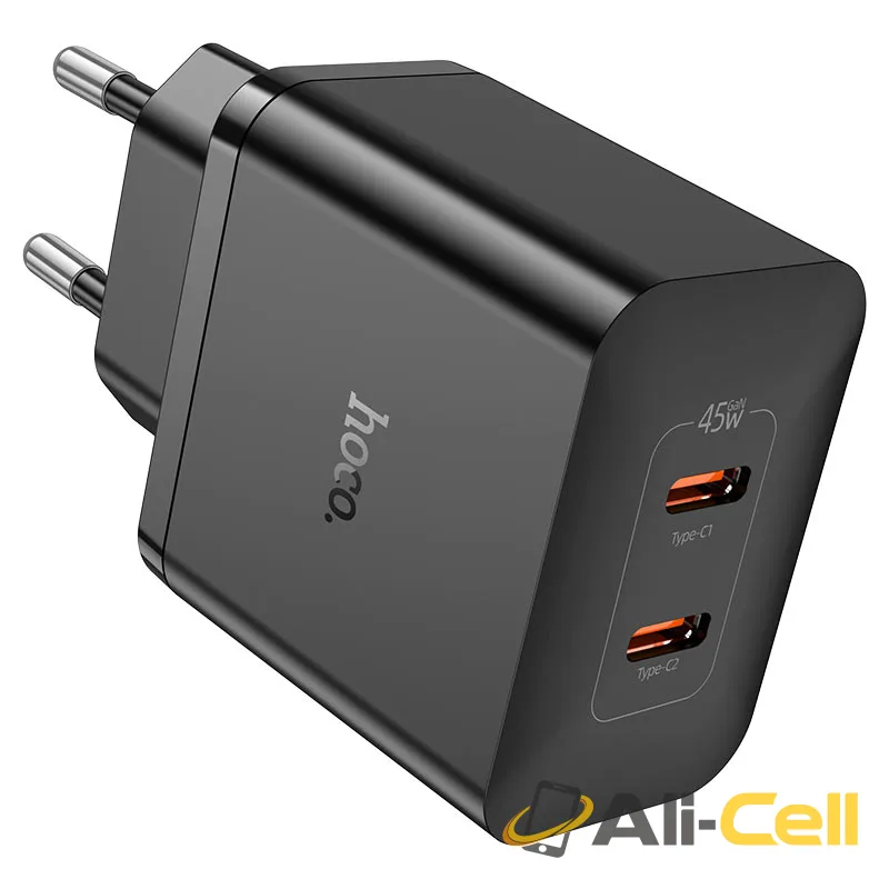 Wall charger “N35 Streamer” PD45W EU cable set (N35 Black, Single)