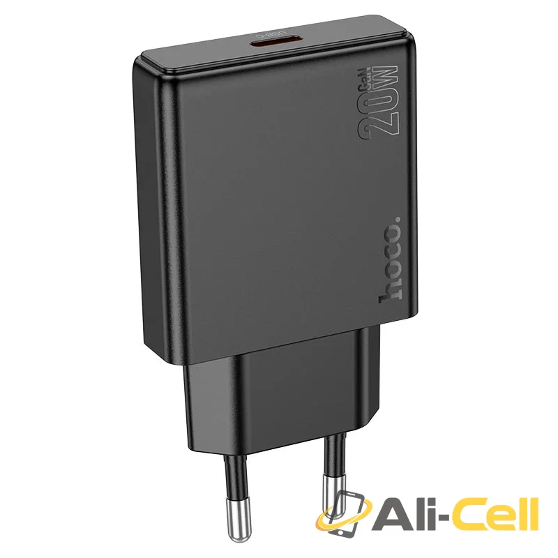 Wall charger “N37 Delgado” PD20W EU cable set (N37 Black, Single)