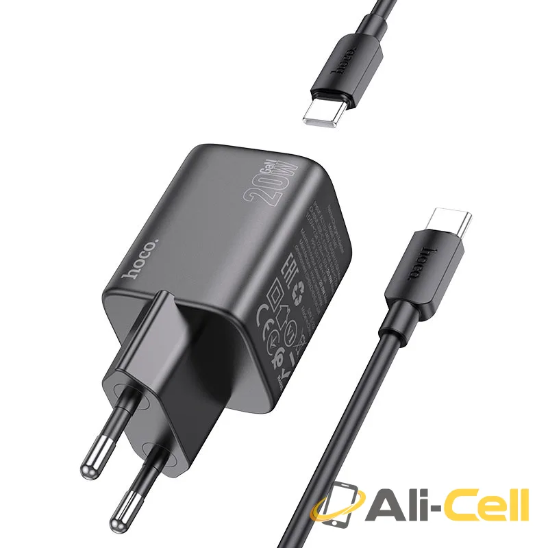 Wall charger “N40 Mighty” PD20W EU cable set (N40 Set Tc Tc White, Set With Type C To Type C Cable) — 5