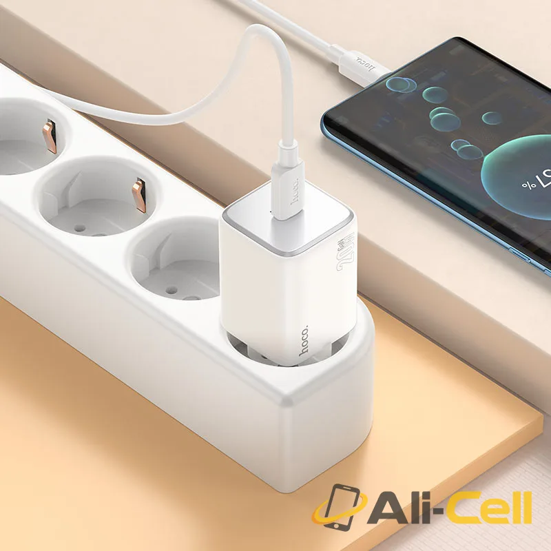 Wall charger “N40 Mighty” PD20W EU cable set (N40 White, Single) — 8