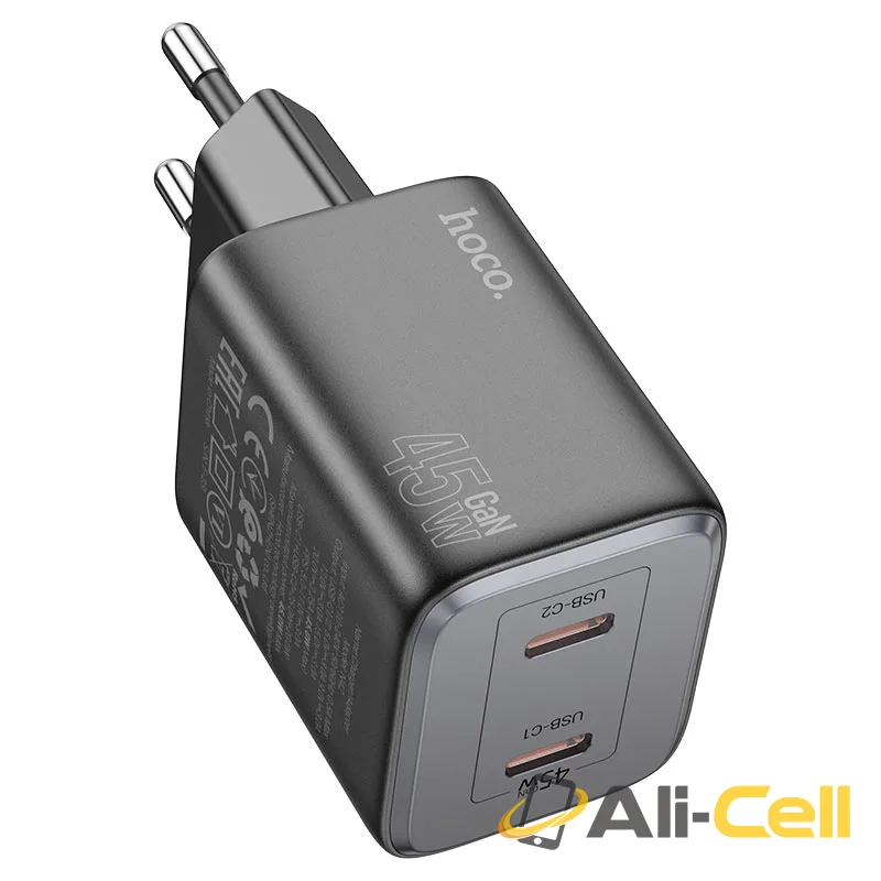 Wall charger “N42 Elogiado” PD45W EU cable set (N42 Black, Single)