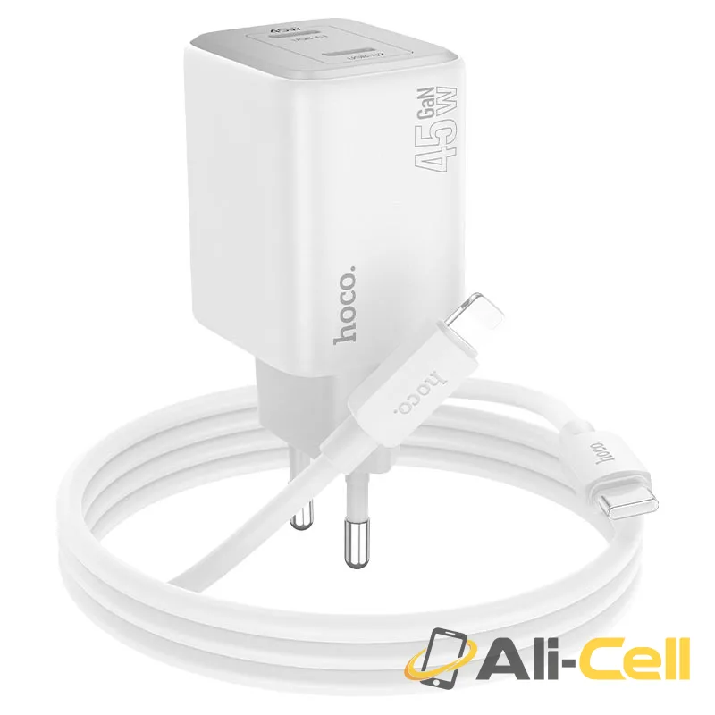 Wall charger “N42 Elogiado” PD45W EU cable set (N42 Black, Single) — 4