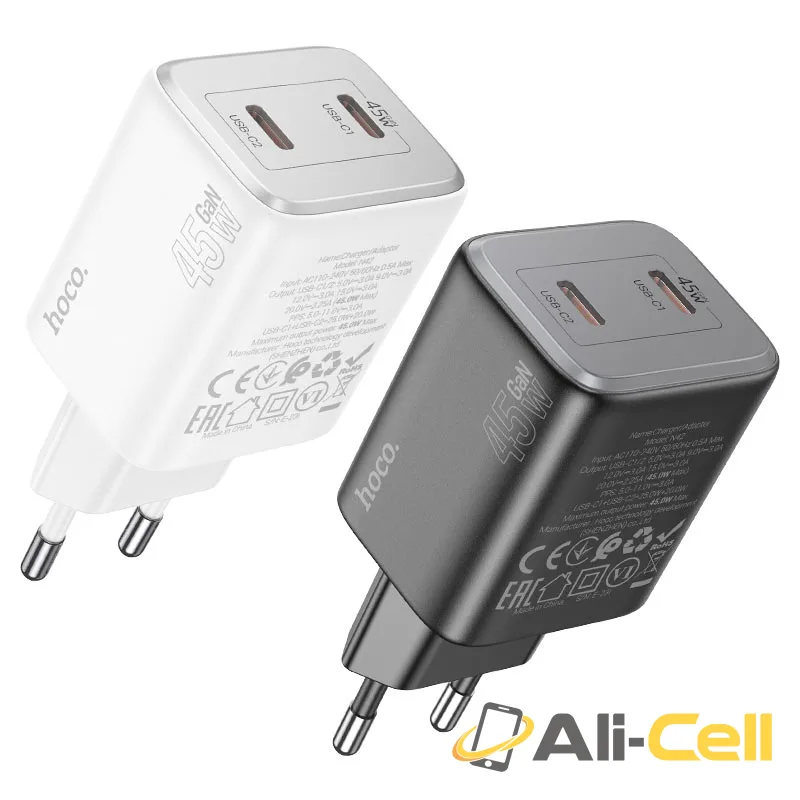 Wall charger “N42 Elogiado” PD45W EU cable set (N42 White, Single) — 6