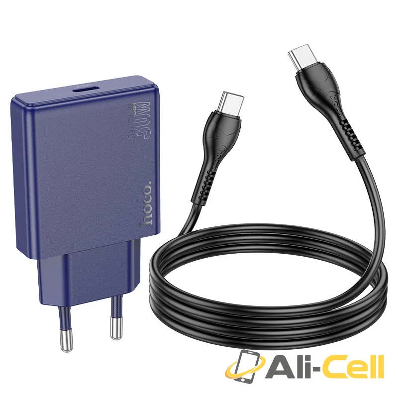 Wall charger “N44 Biscuit” PD30W EU cable set (N44 Set Tc Ltn Moonlight White, Set With Type C To Lightning Cable) — 5