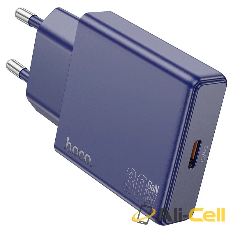 Wall charger “N44 Biscuit” PD30W EU cable set (N44 Titanium Blue, Single)