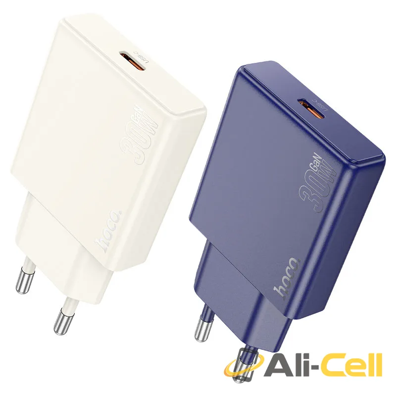 Wall charger “N44 Biscuit” PD30W EU cable set (N44 Titanium Blue, Single) — 6