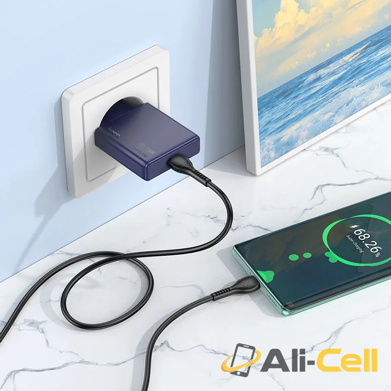 Wall charger “N44 Biscuit” PD30W EU cable set (N44 Titanium Blue, Single) — 8