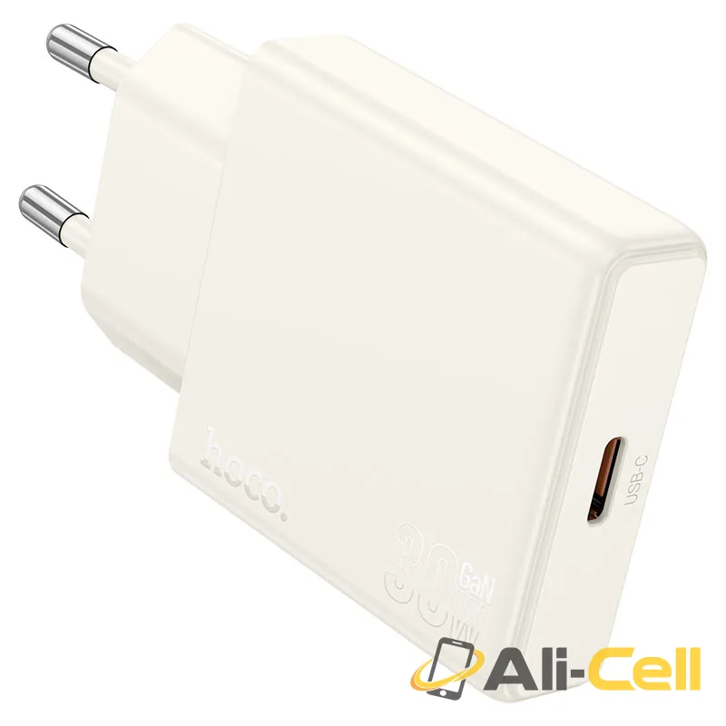 Wall charger “N44 Biscuit” PD30W EU cable set (N44 Moonlight White, Single)