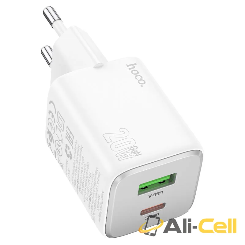 Wall charger “N41 Almighty” PD20W + QC3.0 EU cable set (N41 White, Single)