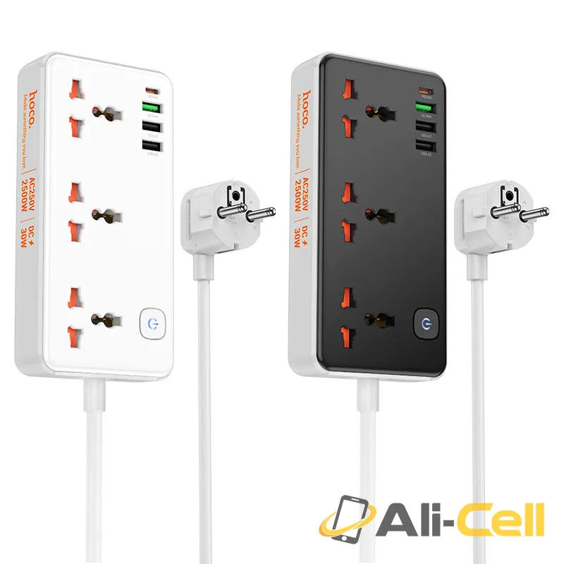 Power strip “AC8A Storm” PD30W + QC3.0 + 3 sockets EU (Ac8a Black) — 6
