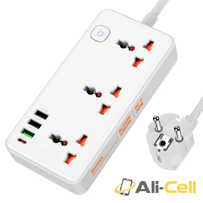 Power strip “AC8A Storm” PD30W + QC3.0 + 3 sockets EU (Ac8a White)