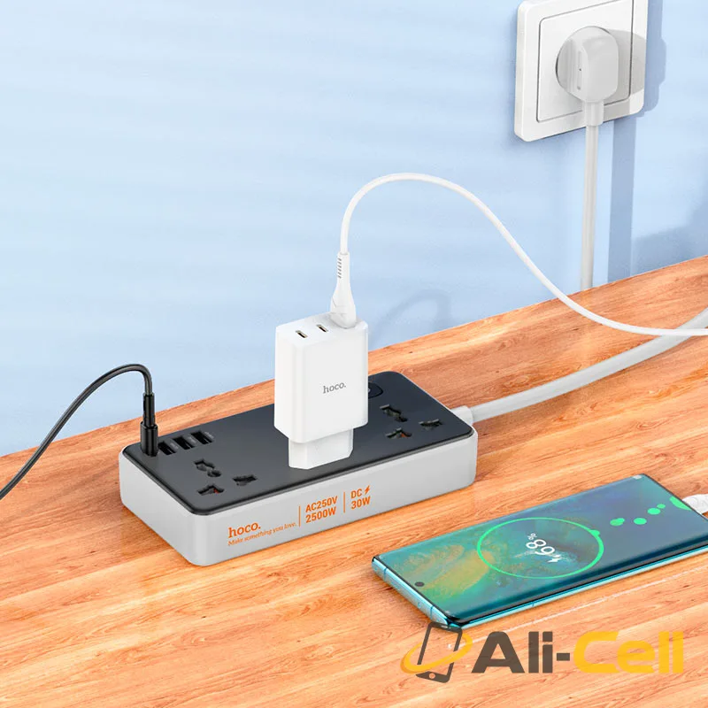 Power strip “AC8A Storm” PD30W + QC3.0 + 3 sockets EU (Ac8a White) — 7