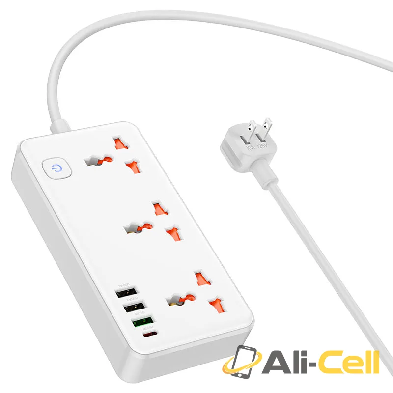 Power strip “AC8 Storm” PD30W + QC3.0 + 3 sockets US (Ac8 Black) — 4
