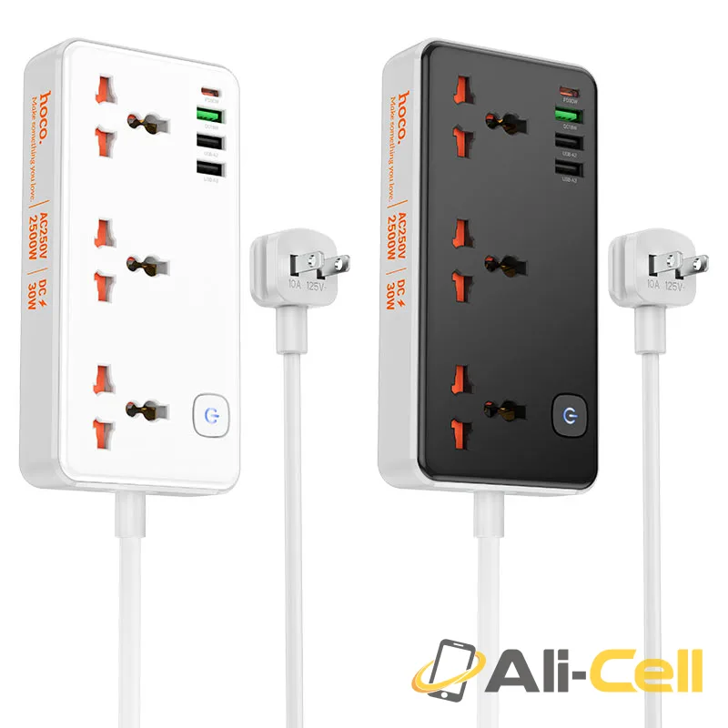 Power strip “AC8 Storm” PD30W + QC3.0 + 3 sockets US (Ac8 Black) — 6