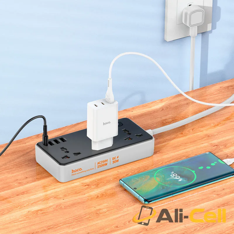 Power strip “AC8 Storm” PD30W + QC3.0 + 3 sockets US (Ac8 Black) — 7